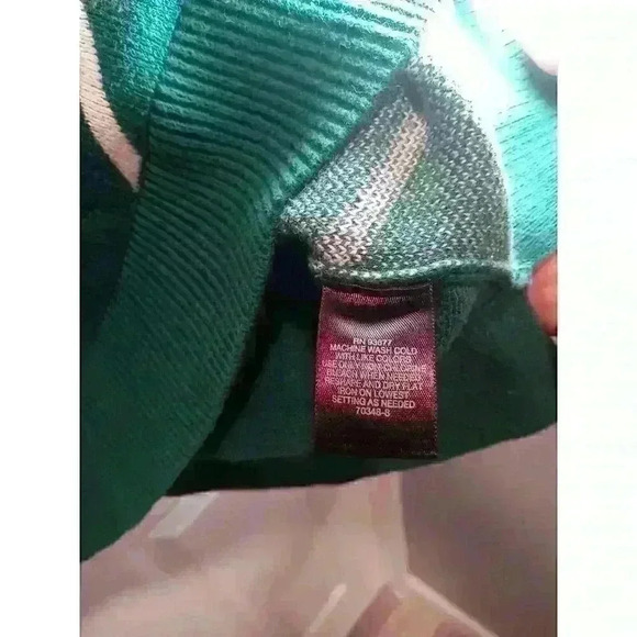 Liz Claiborne 100% Cotton Sweater Women's Bold Emerald Green Adult‎ Size 0X - Picture 3 of 5